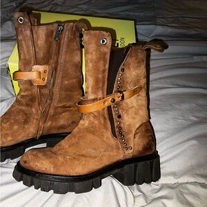A.S.98 Chestnut Suede Leather Boots size 39